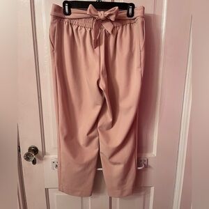 Light Pink Tie-Waist Trousers